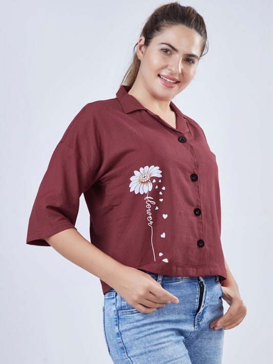 Women Modern Floral Printed Casual Shirt