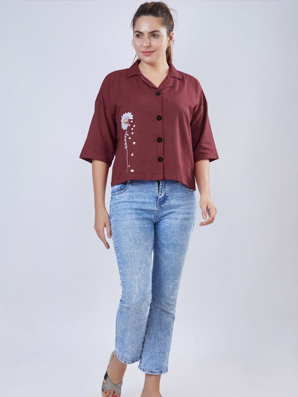 Women Modern Floral Printed Casual Shirt
