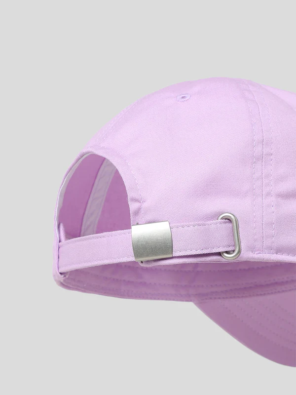 Purple embroidered twill cap