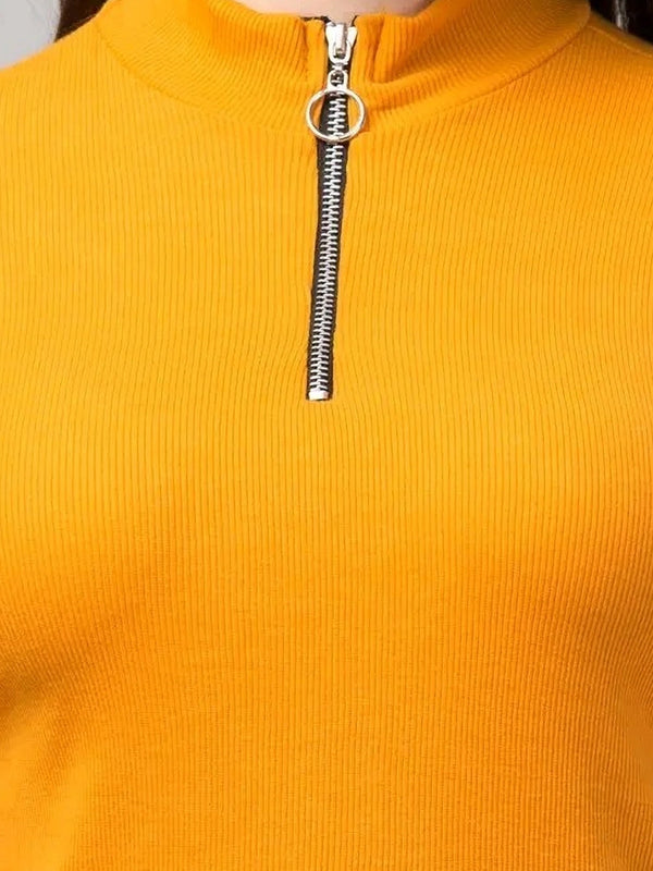 Women Full Sleeve Solid Sweatshirt