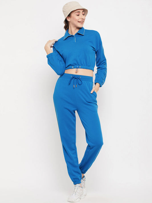 Women Full Sleeve Solid Sweatshirt