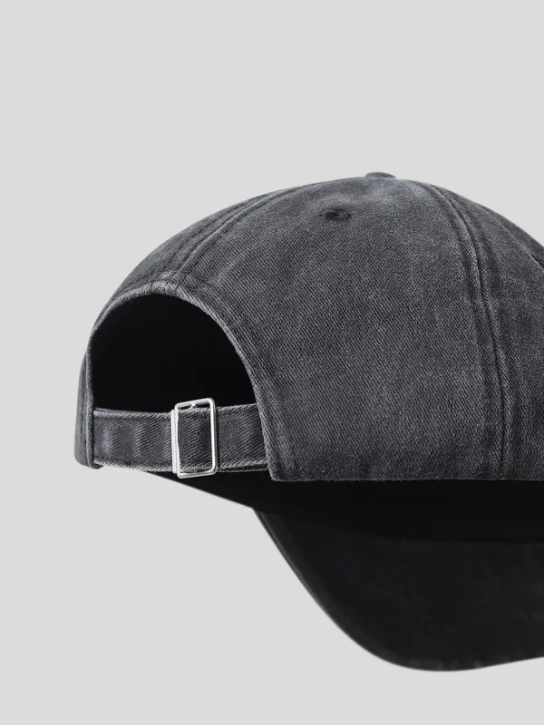 Washed embroidered twill cap