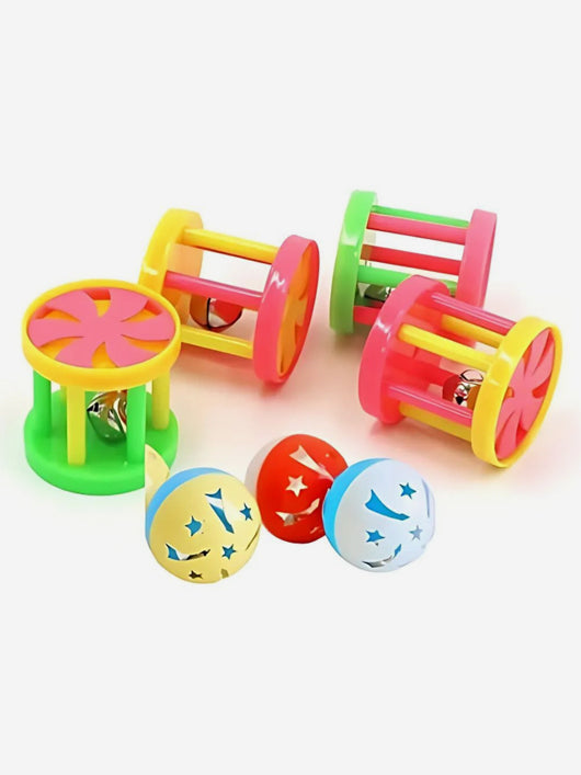 Petsoft Colorful Rolling Toys for Cats – Interactive Play with Sound