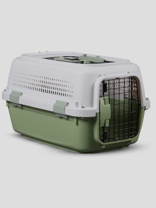 Plushmate Heavy Duty Plastic Handle Portable Pet Travel Carrier