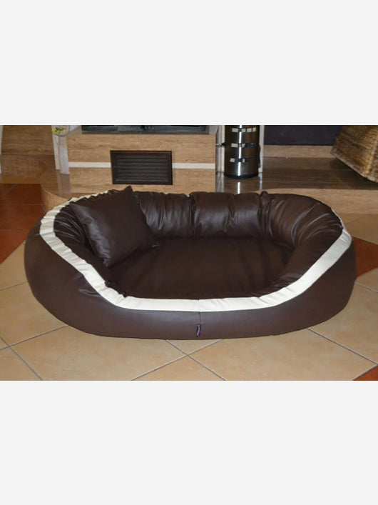 Royals Rore Ultra soft dog & cat Pet bed with fluffy filling S Pet Bed (Brown dog bed)