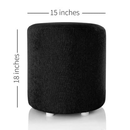 Wood Wing Furnitures Ottoman Stool for Living Room Set of 1 | Pouffes for Sitting Soft and Comfort Ottoman | Foot Rest Ottoman for Your Living Room