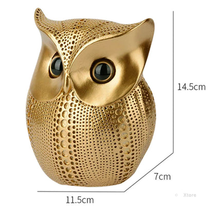 Xtore® Modern Classy Lucky Owl Resin Art