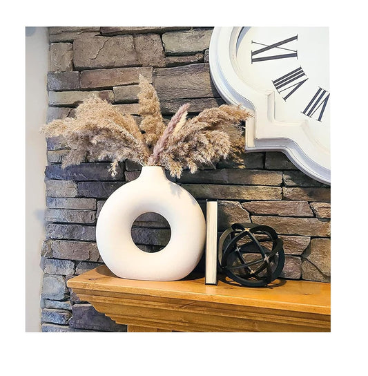 SPHINX Ceramic Donut Vase, Flower Vase Pampas Grass Vase