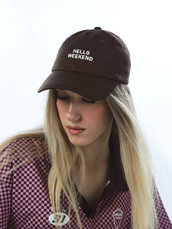 Embroidered cap - dark brown