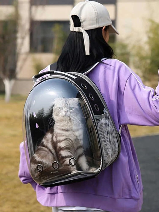 GTC Ultimate Ventilated Cat Carrier Black Backpack Pet Carrier (Suitable For Bird, Cat, Dog, Rabbit)