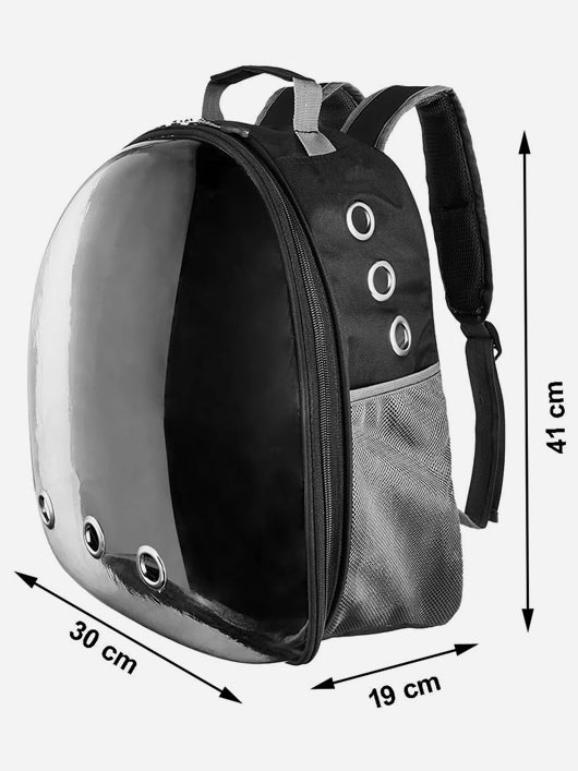 GTC Ultimate Ventilated Cat Carrier Black Backpack Pet Carrier (Suitable For Bird, Cat, Dog, Rabbit)