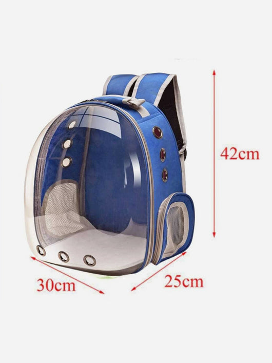 PetFur Blue Backpack Pet Carrier (Suitable For Cat, Dog, Guinea Pig, Hamster, Mouse)