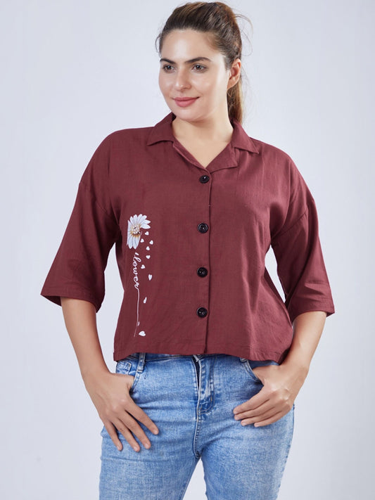 Women Modern Floral Printed Casual Shirt
