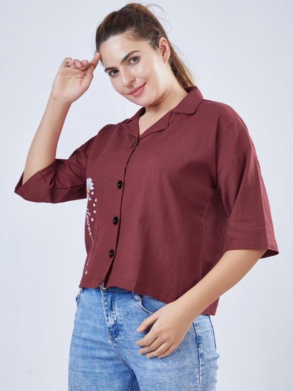 Women Modern Floral Printed Casual Shirt