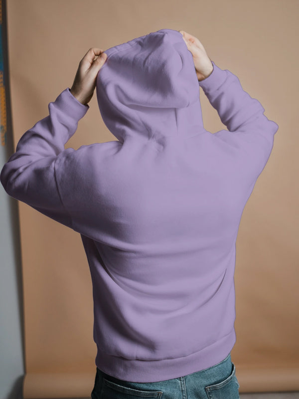 Women Full Sleeve Printed Hooded Sweatshirt Purplr