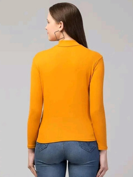 Women Full Sleeve Solid Sweatshirt