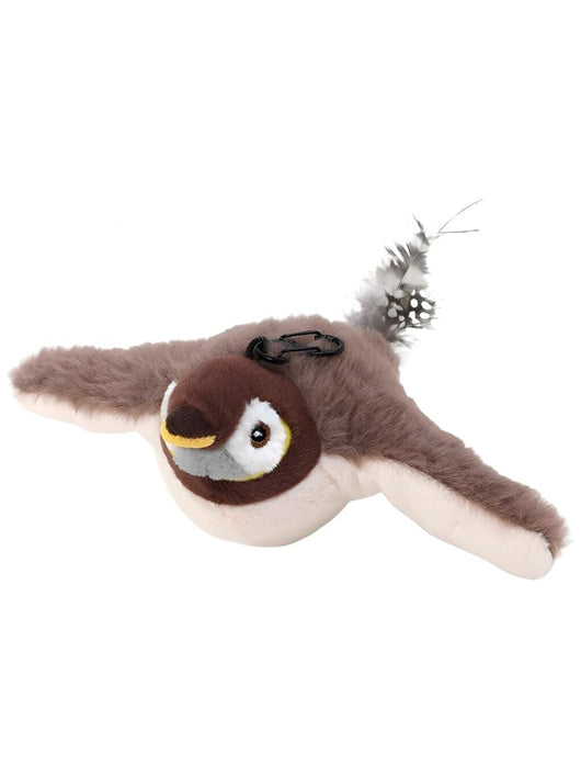 PETZ R US Flapping Wings Catnip Chirping Bird Toy for Cats, Touch Activated Motion Sensor Fiber Soft Toy For Cat