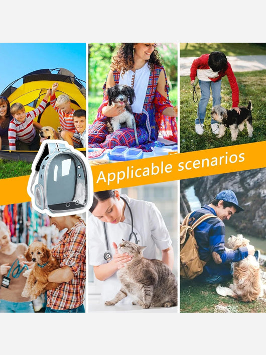 NHDRODZ Astronaut Pet Carrier Backpack, Breathable & Ventilated SKY Airline Pet Carrier (Suitable For Mouse, Cat, Dog)