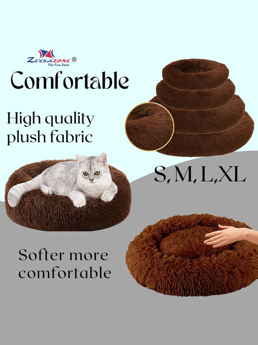 Zexsazone Pet Bed for Cats and Puppies Dogs S Pet Bed (Brown)