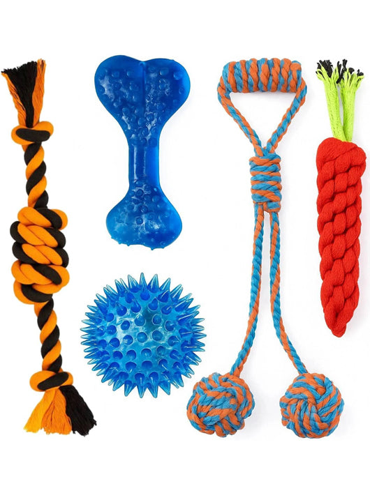 decorvaiz Dog Chew & Rope Toy Set (5 Pic)