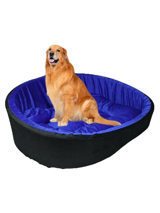 TRANDING STYLISH Simple Mountain Sofa With Haddi For Dog And Cat S Pet Bed (Black Blue)
