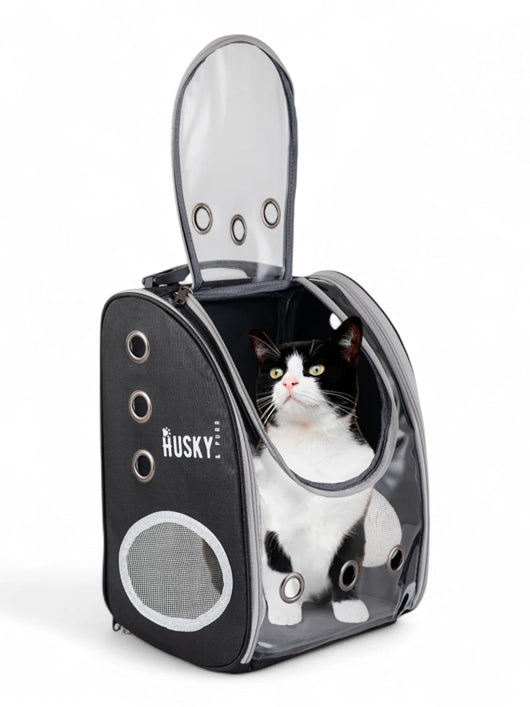 Husky & Purr Transparent Pet Bag Carrier