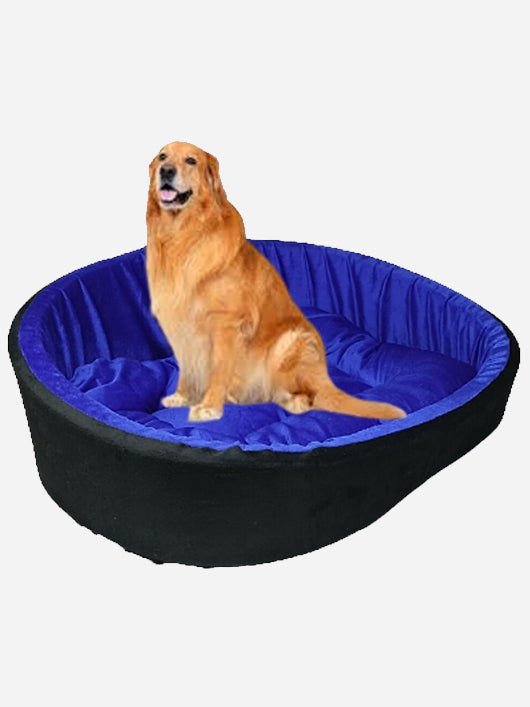 TRANDING STYLISH Simple Mountain Sofa With Haddi For Dog And Cat S Pet Bed (Black Blue)