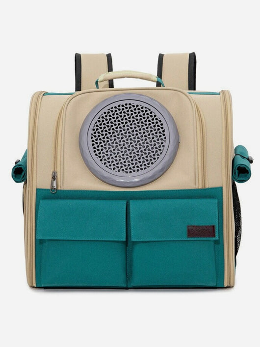 PetJoy Pet Carrier Backpack for Dogs, Breathable Travel Bag Portable Foldable Pet Bag, Blue Backpack Pet Carrier