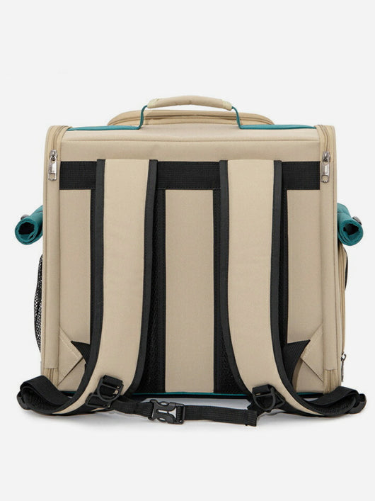 PetJoy Pet Carrier Backpack for Dogs, Breathable Travel Bag Portable Foldable Pet Bag, Blue Backpack Pet Carrier