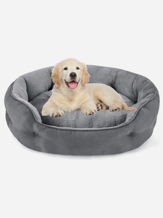 petlux Dog & Cat Washable Beds for Indoor Pets & Puppy, Round Dog Bed Sofa for Dogs. S Pet Bed (Navy Blue)