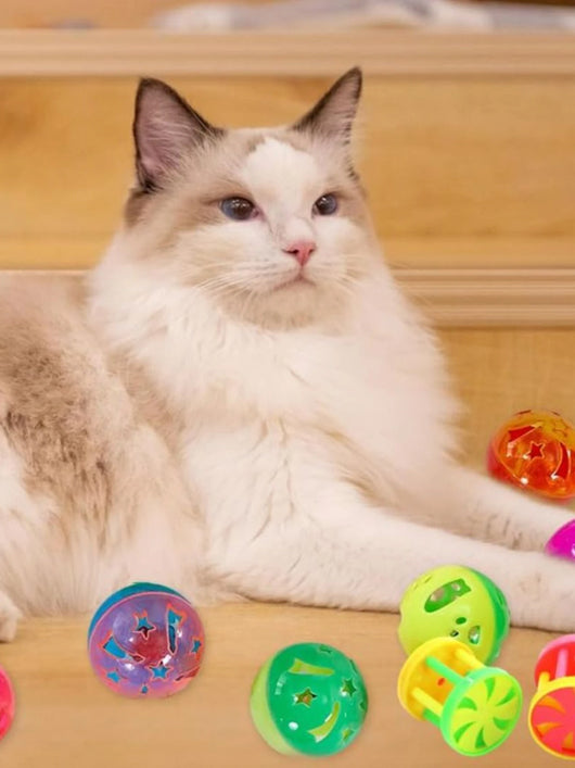 Petsoft Colorful Rolling Toys for Cats – Interactive Play with Sound