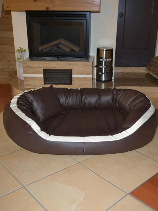 Royals Rore Ultra soft dog & cat Pet bed with fluffy filling S Pet Bed (Brown dog bed)