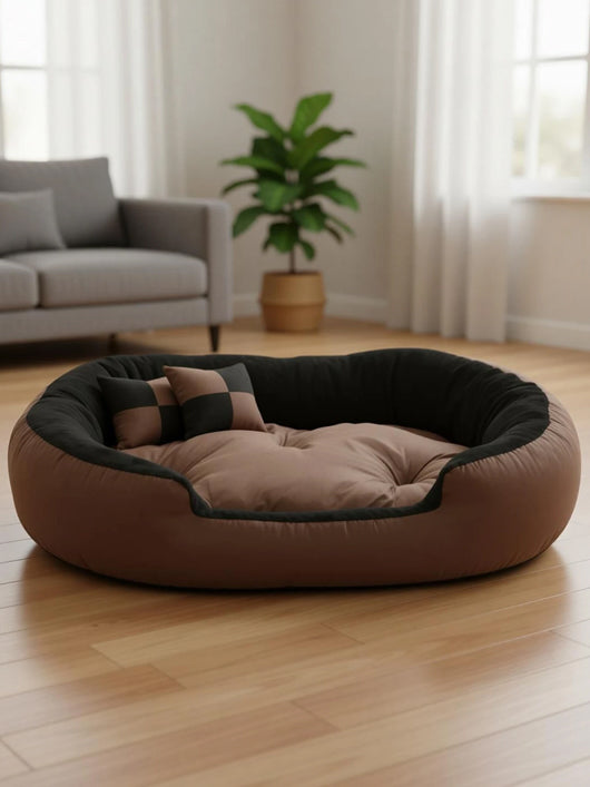 Royals Rore Ultra Soft fabric bed M Pet Bed (Brown 01)