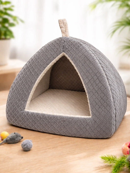 SH Luxe Pet Bed Hut L Pet Bed (Grey)