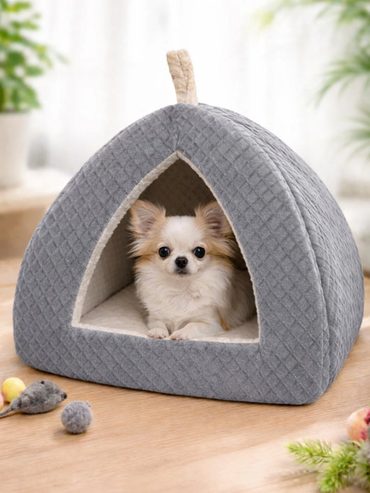SH Luxe Pet Bed Hut L Pet Bed (Grey)