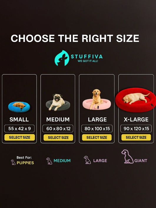 Stuffiva PBOVAL L Pet Bed (RED)