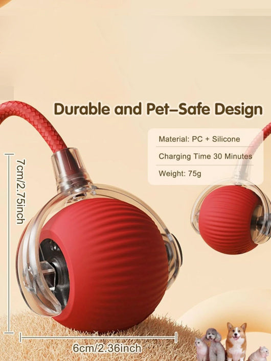 decorvaiz Smart LED 360° Rotating Cat Toy Ball Cat Dancing Ball Pet Rolling Ball Silicone Ball For Dog & Cat